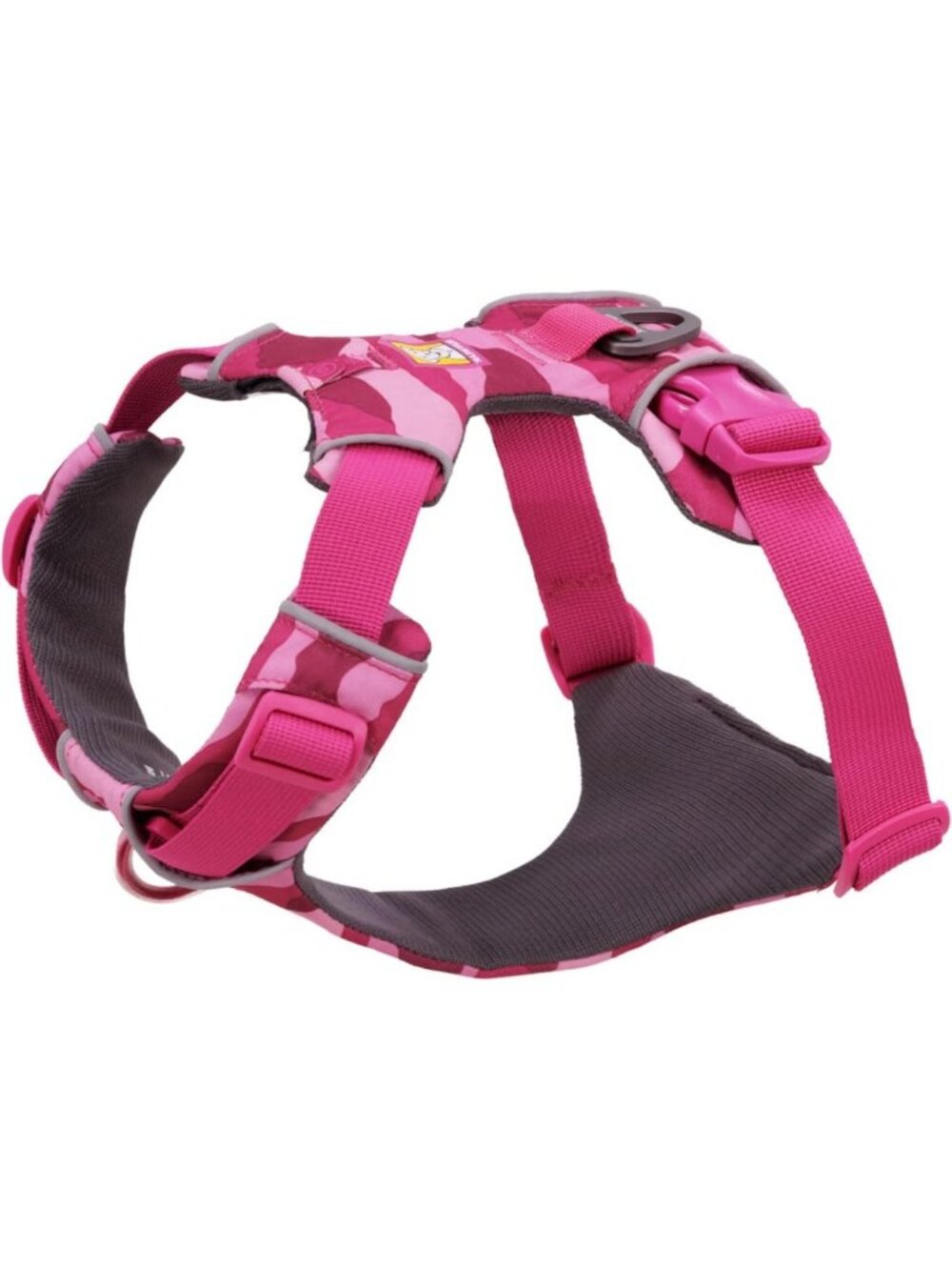 Adjustable Front Range Dog Harness - Pink Mountains, Small, No-Pull Design